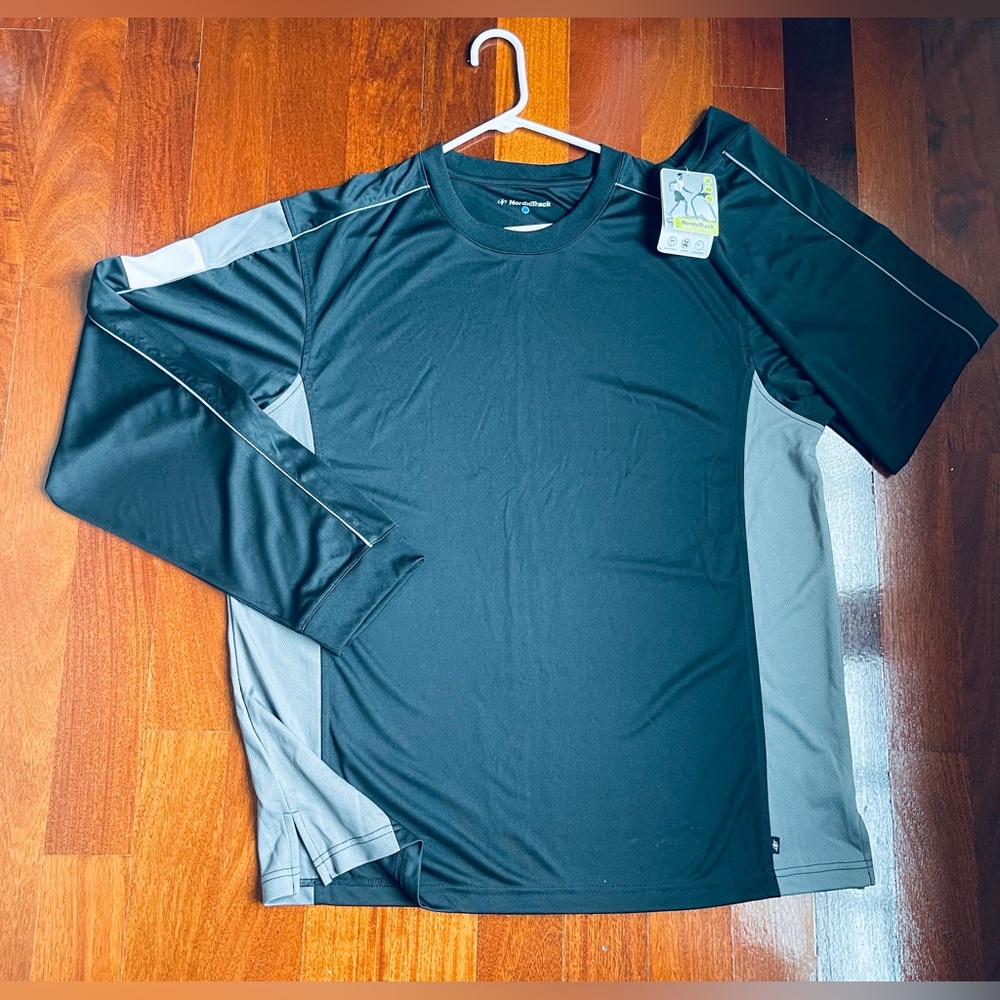 NWT NordicTrack Men's Fitness Athletic Long Sleeve Running Training Shirt XXL